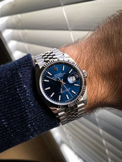 rolex datejust blue fluted jubilee|rolex datejust 36mm blue.